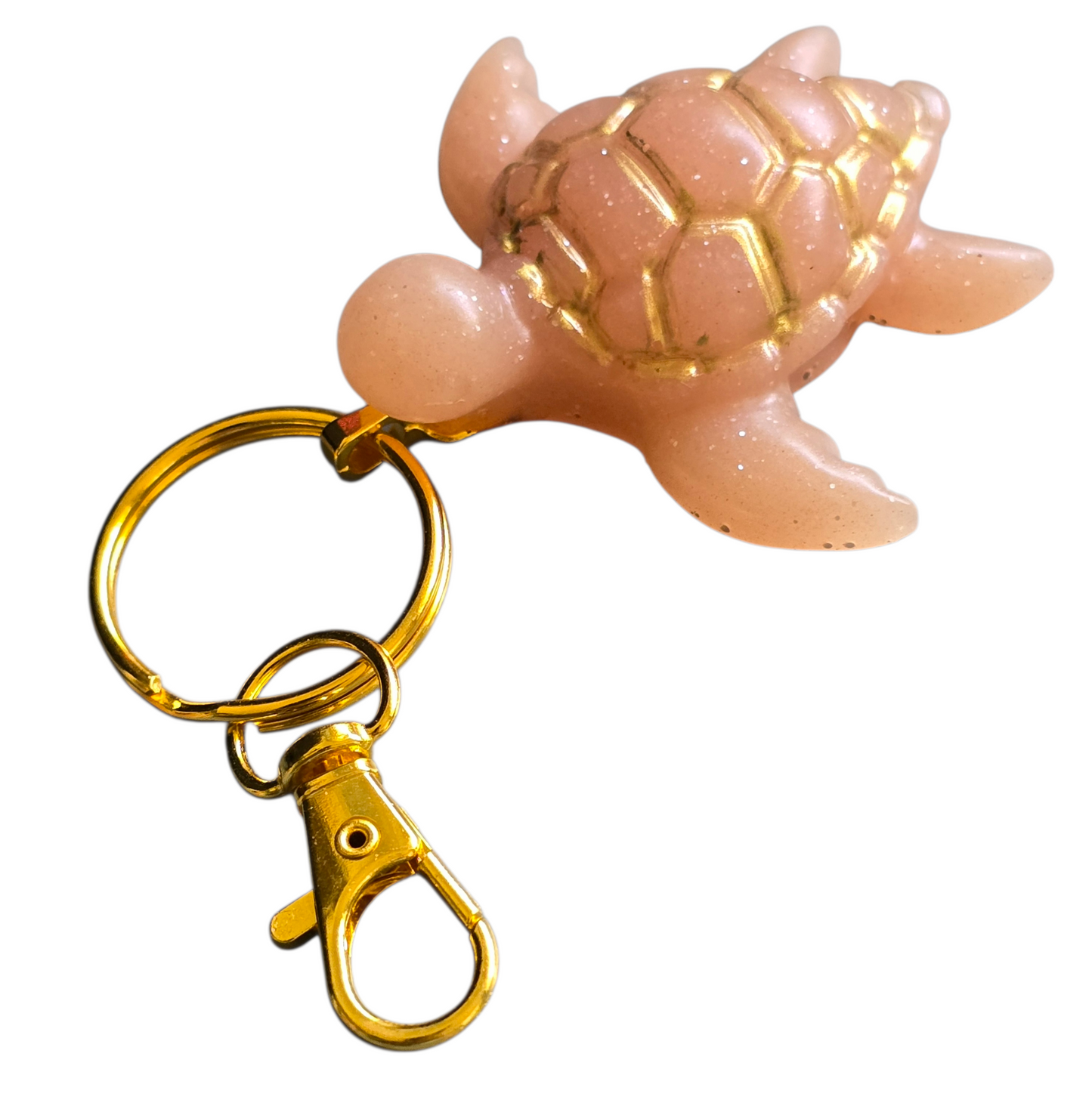 Keycharm turtle pink and gold