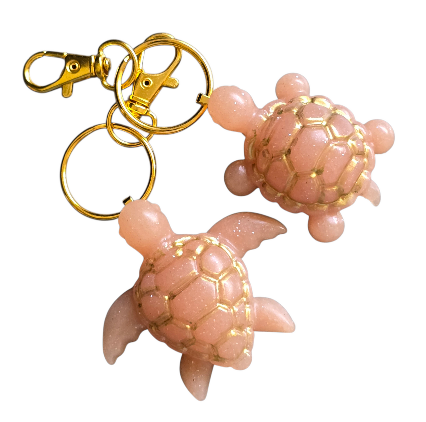 Keycharm turtle pink and gold