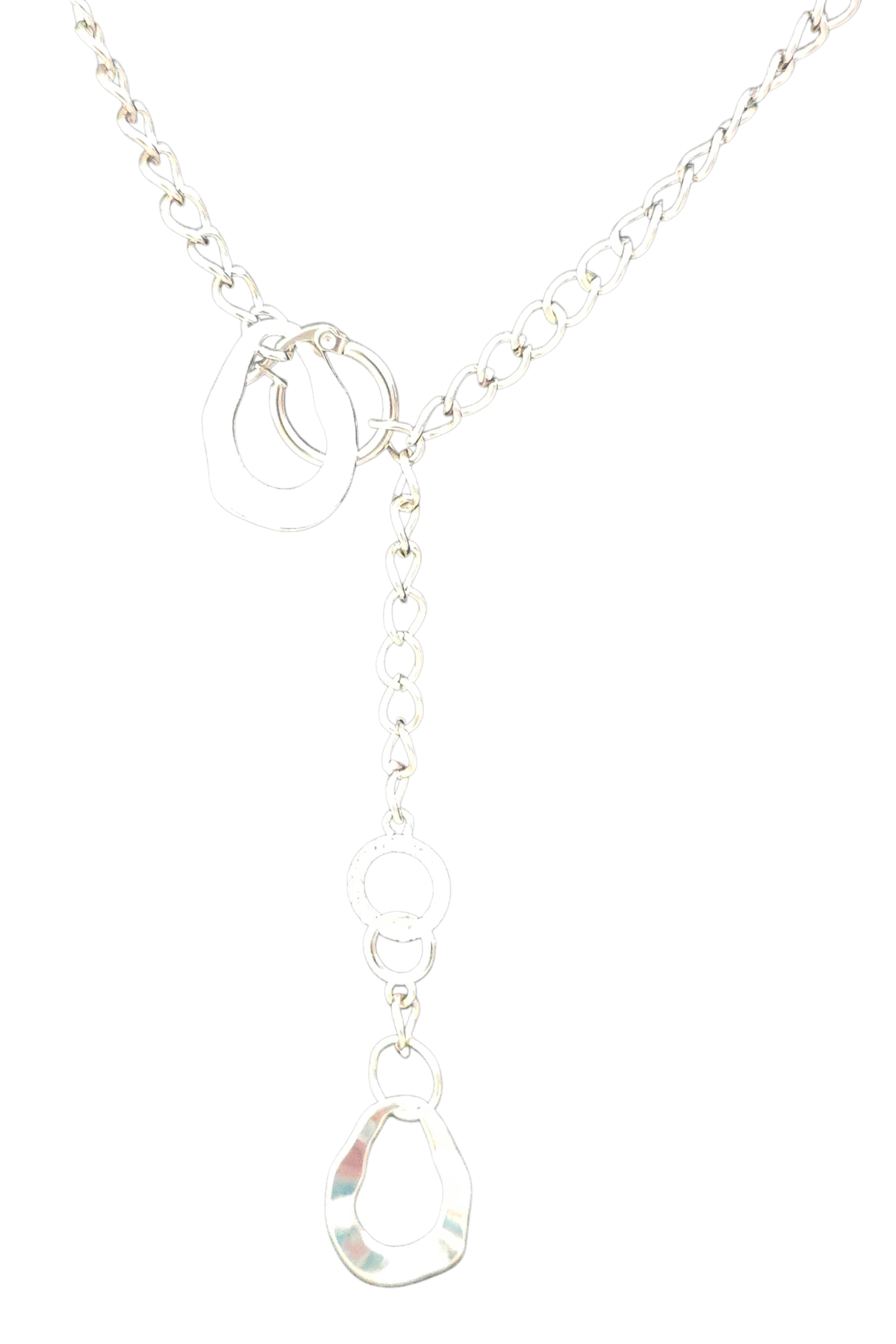 Pendant silver lariat style