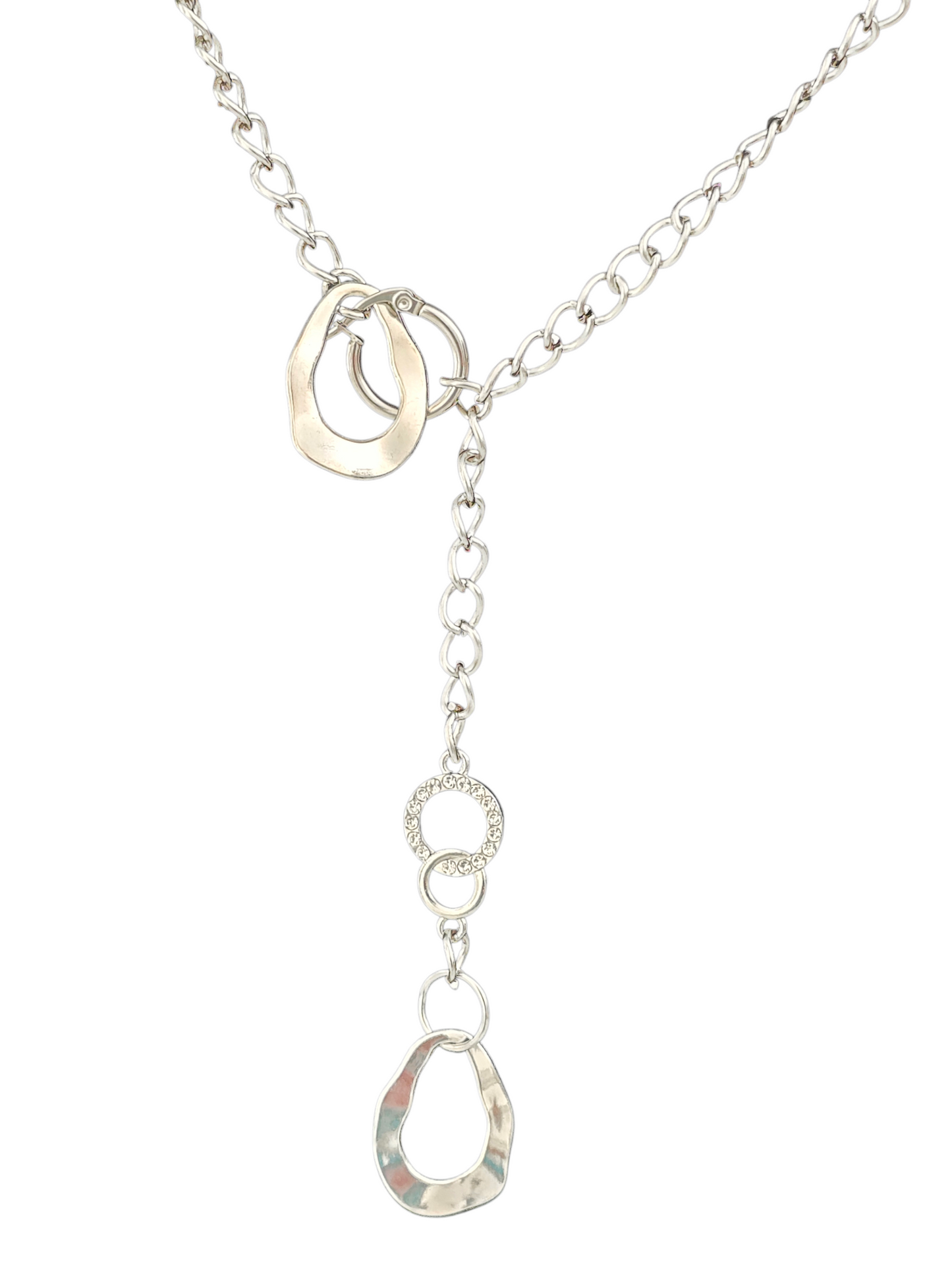 Pendant silver lariat style