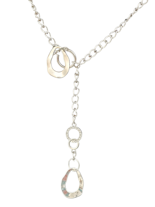 Pendant silver lariat style