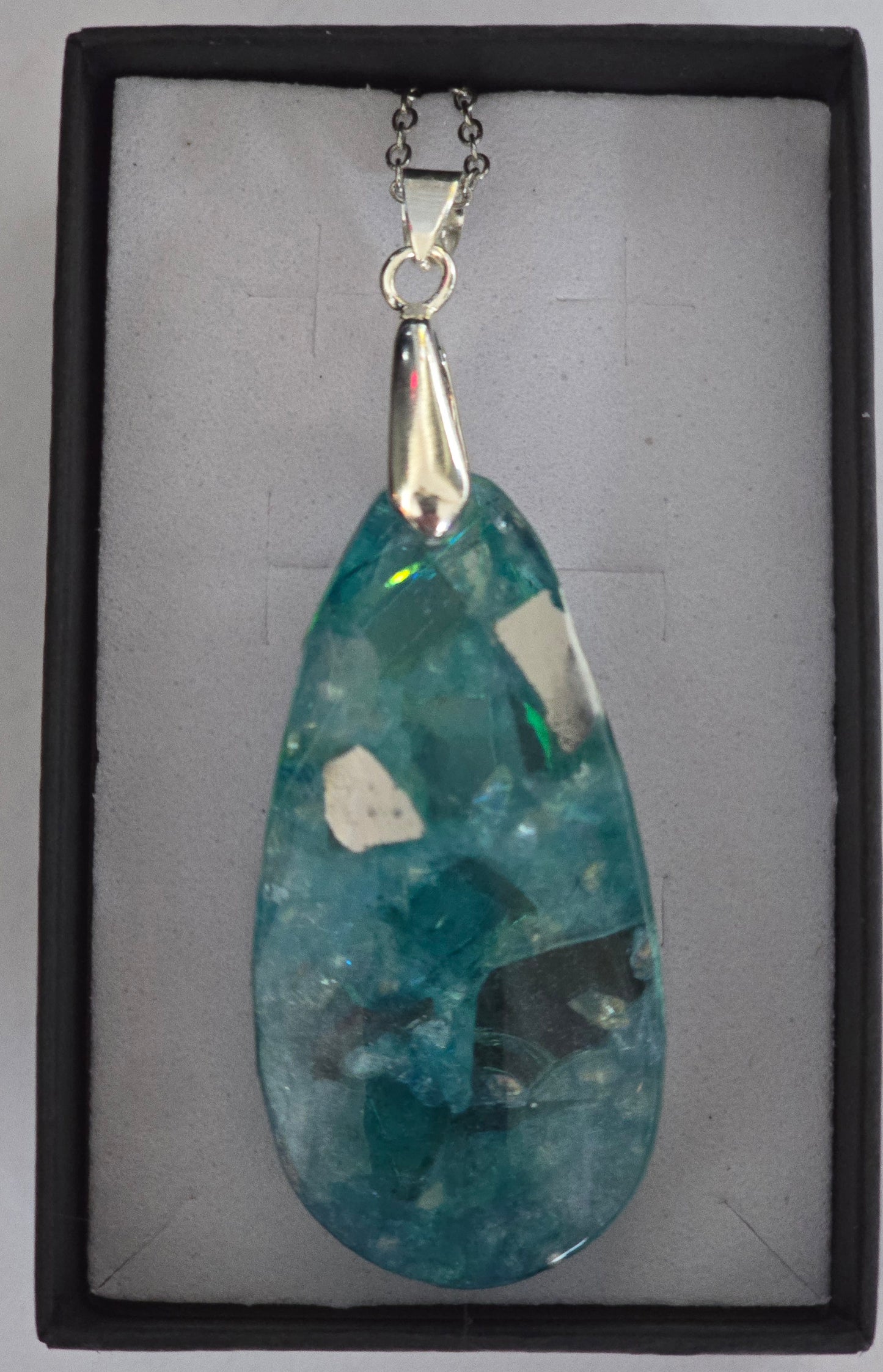 Pendant soft green fireglass